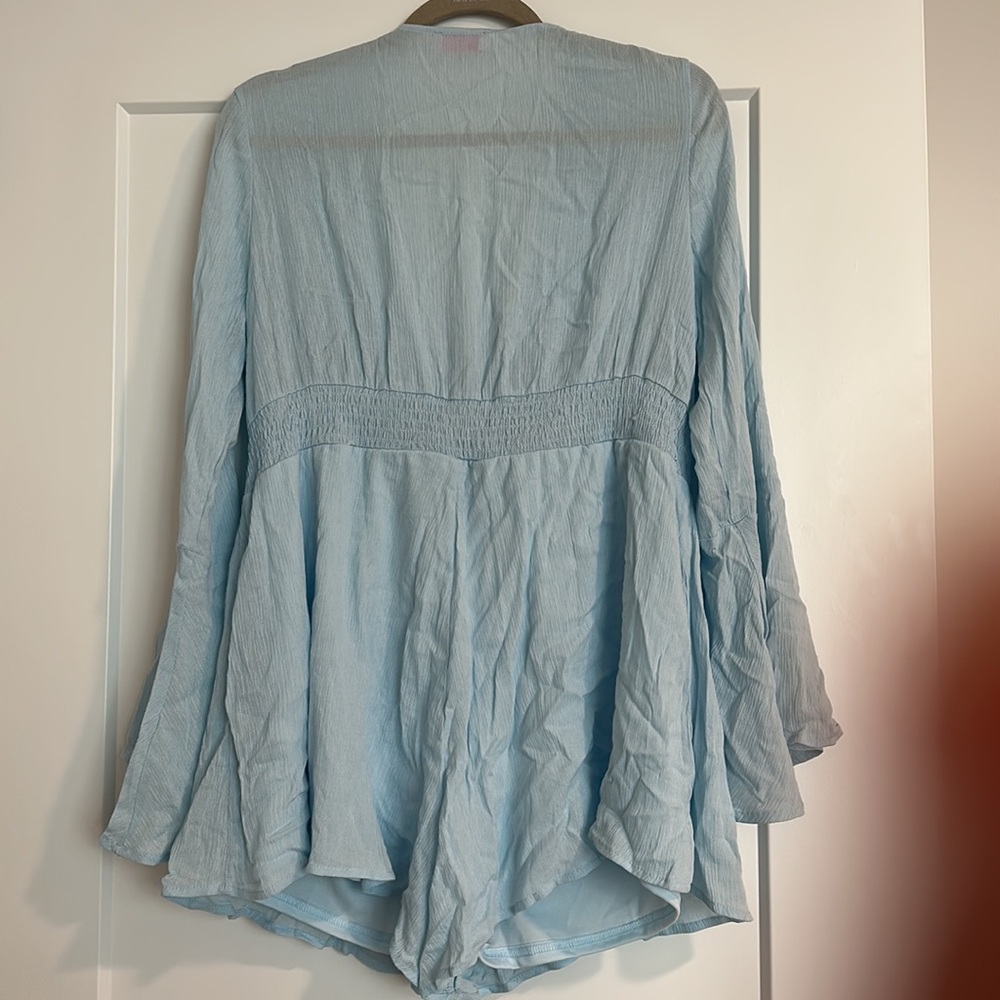 Blue Keyhole Romper - Picture 4 of 5